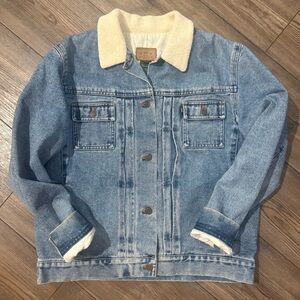 Lauren Jeans Co Ralph Lauren Sherpa Denim Jacket Women’s M Vintage Y2K